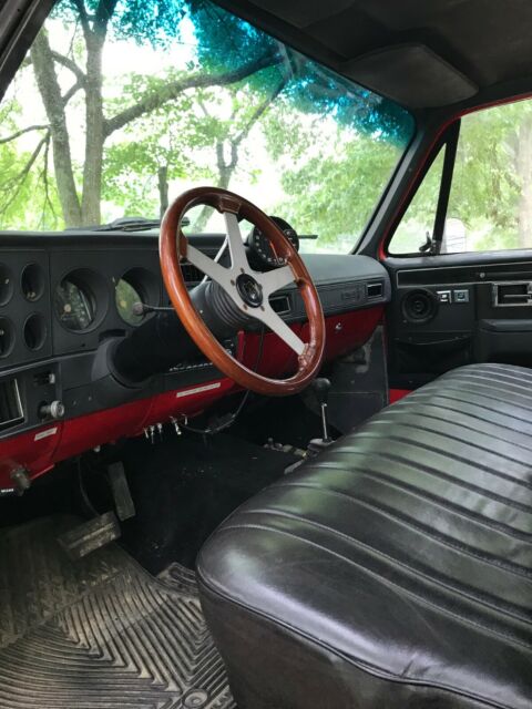 Black 1978 Chevrolet C/K Pickup 3500 Standard Cab Pickup with Gray interior