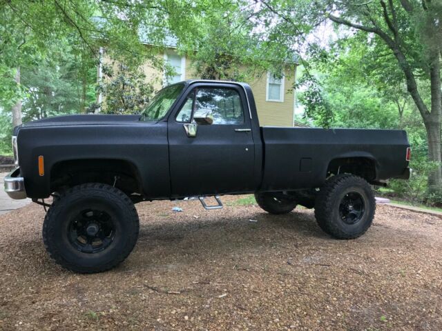 Black 1978 Chevrolet C/K Pickup 3500 Standard Cab Pickup with Gray interior