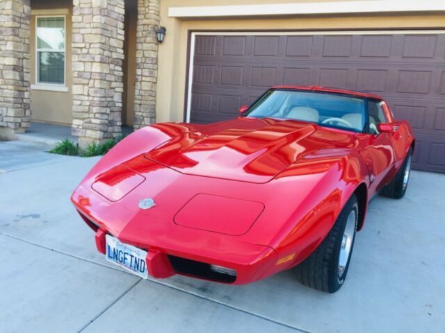 Tan 1978 Chevrolet Corvette with Red interior