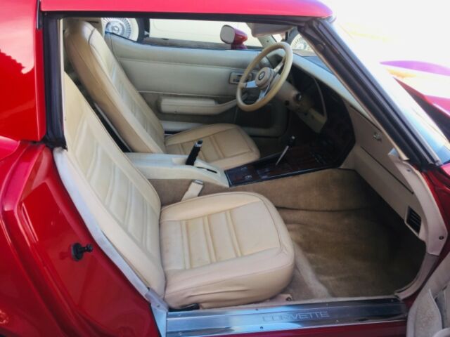 Tan 1978 Chevrolet Corvette with Red interior
