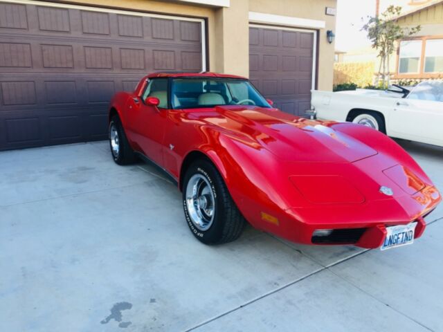 Tan 1978 Chevrolet Corvette with Red interior