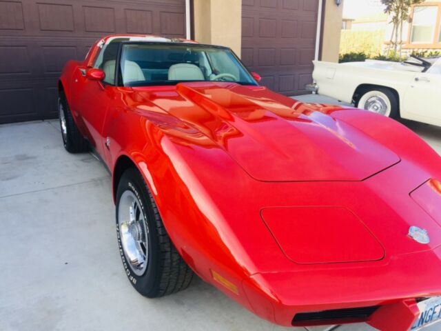 Tan 1978 Chevrolet Corvette with Red interior