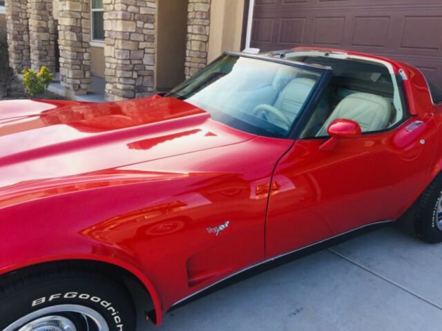 Tan 1978 Chevrolet Corvette with Red interior