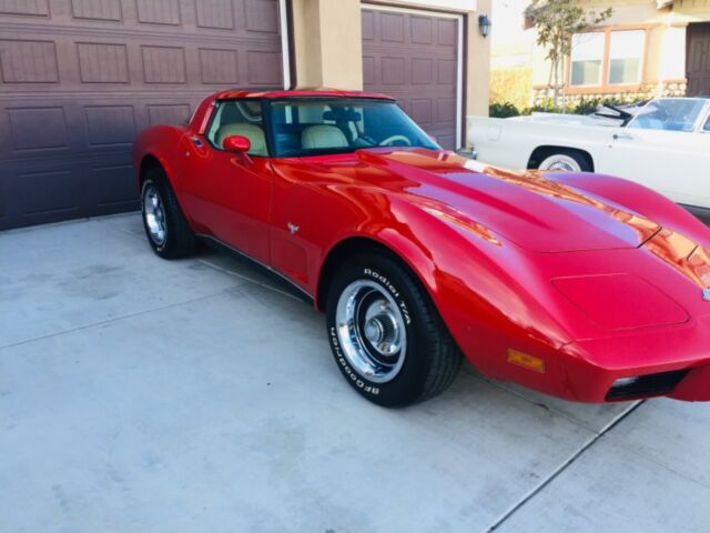Tan 1978 Chevrolet Corvette with Red interior