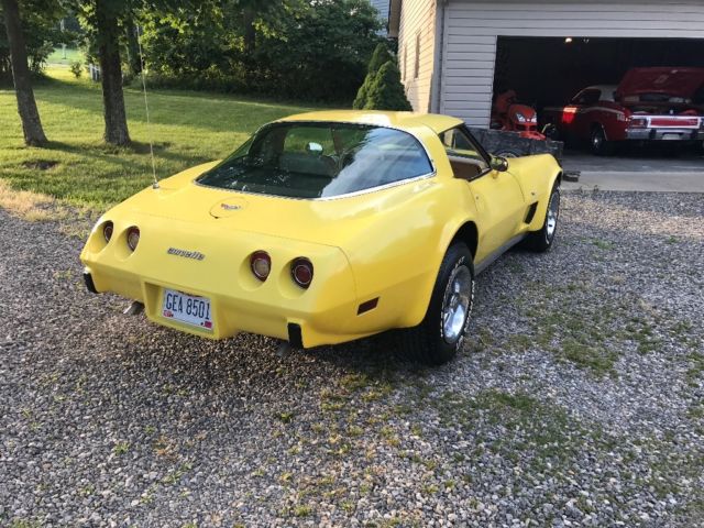Yellow 1979 Chevrolet Corvette Coupe with Tan interior