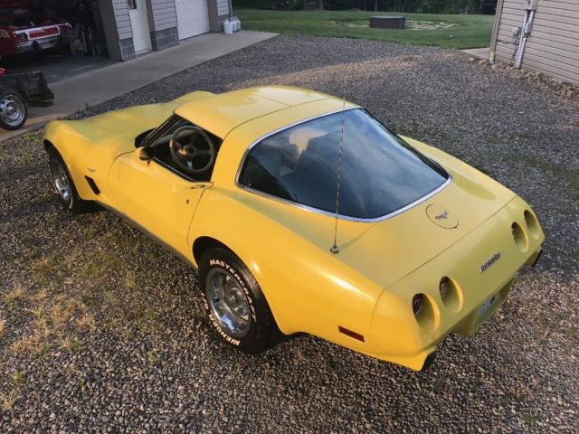 Yellow 1979 Chevrolet Corvette Coupe with Tan interior