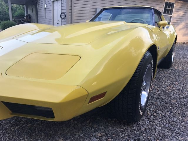Yellow 1979 Chevrolet Corvette Coupe with Tan interior