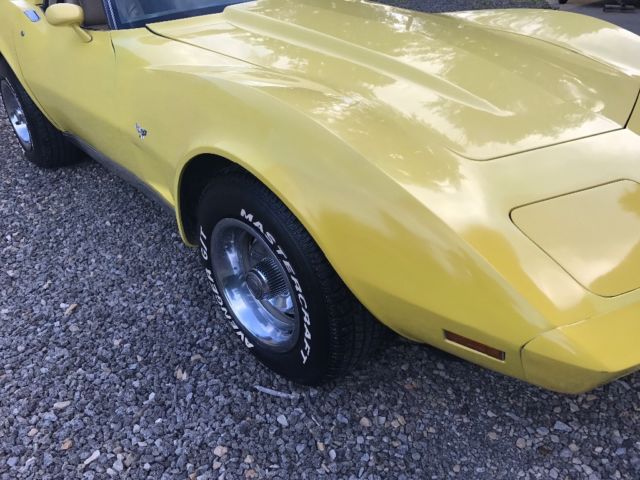 Yellow 1979 Chevrolet Corvette Coupe with Tan interior