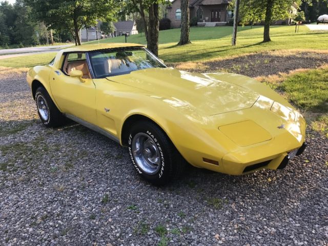 Yellow 1979 Chevrolet Corvette Coupe with Tan interior