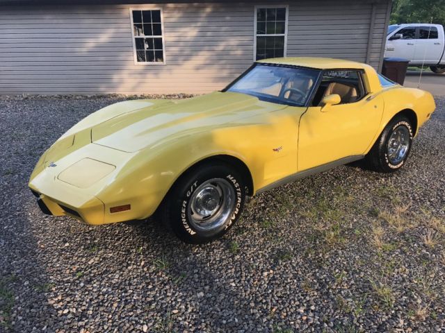 Yellow 1979 Chevrolet Corvette Coupe with Tan interior