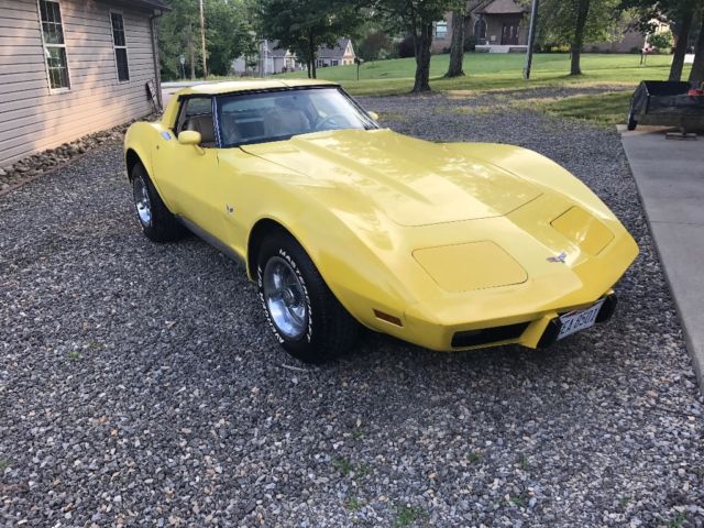 Yellow 1979 Chevrolet Corvette Coupe with Tan interior