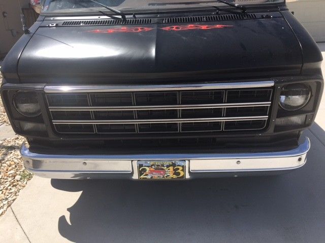 Hot Rod Black Flat Primer 1979 Chevrolet G20 Van Van Camper Conversion with Brown interior