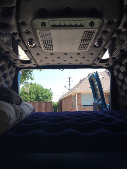 Blue 1979 Chevrolet G20 Van Passenger Van with Black interior
