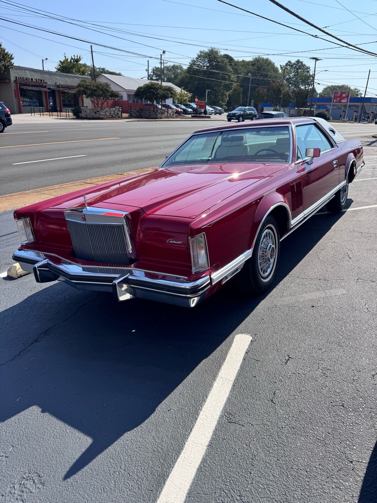 Red 1979 Lincoln Continental