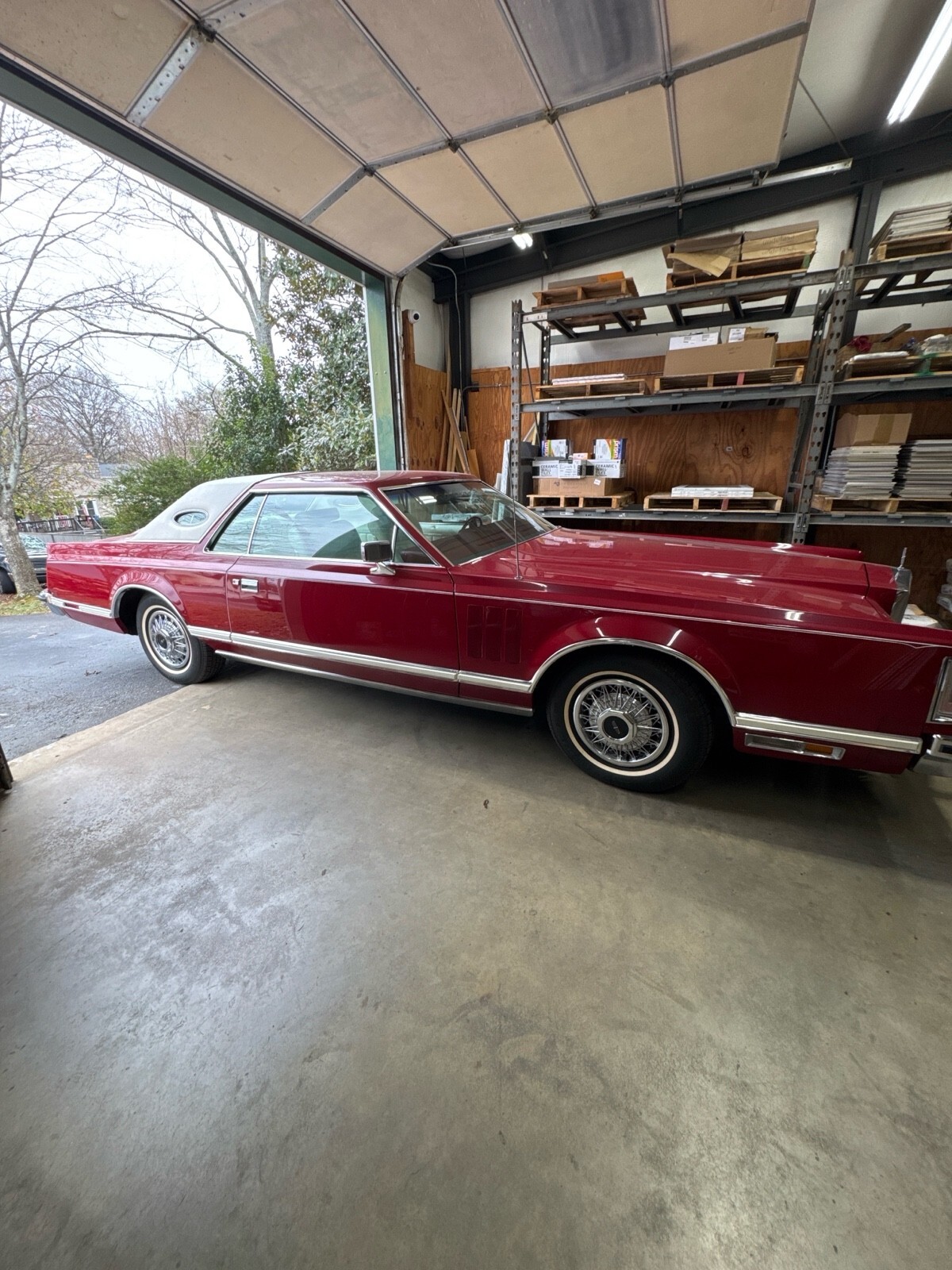 Red 1979 Lincoln Continental