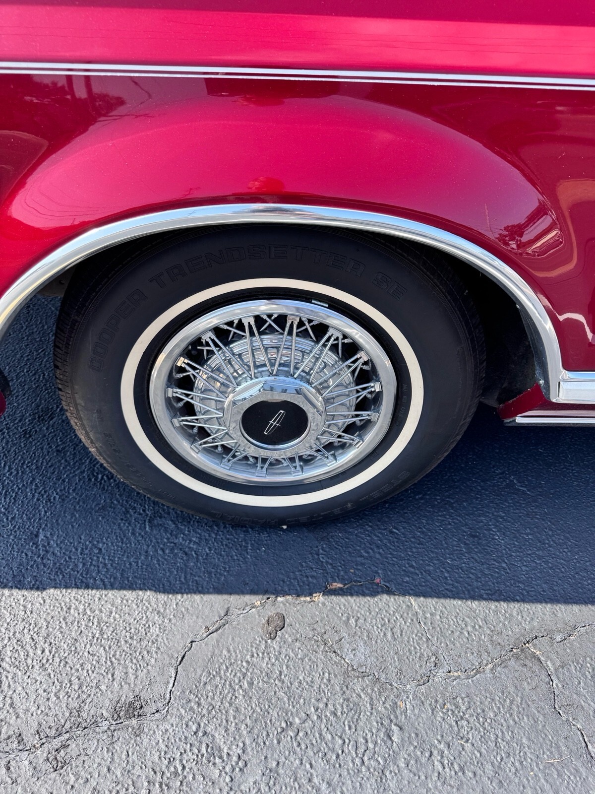 Red 1979 Lincoln Continental