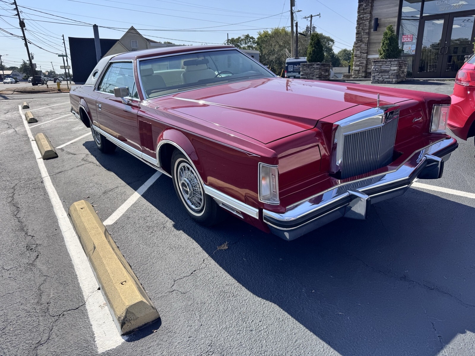 Red 1979 Lincoln Continental