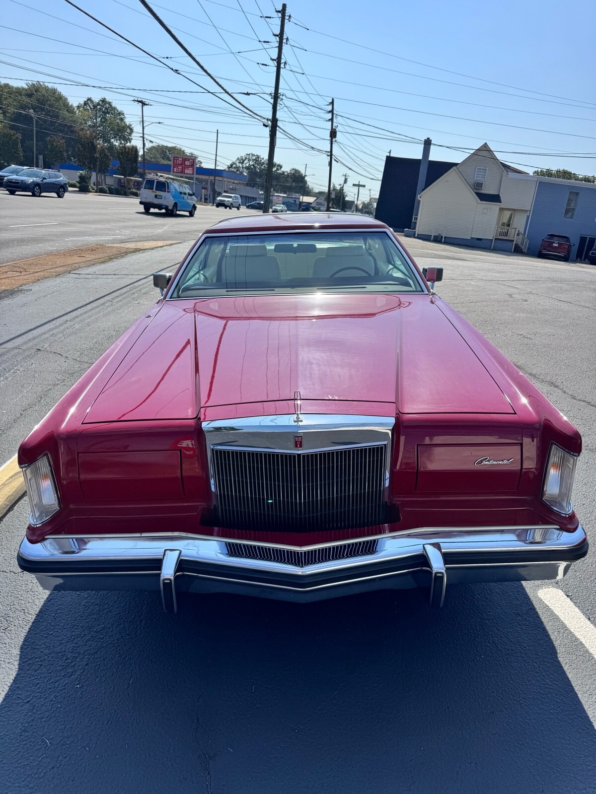 Red 1979 Lincoln Continental