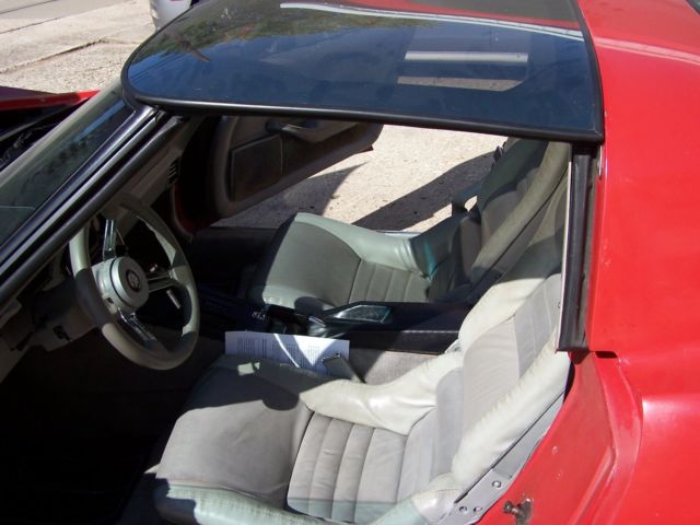 Red 1980 Chevrolet Corvette Coupe with Gray interior