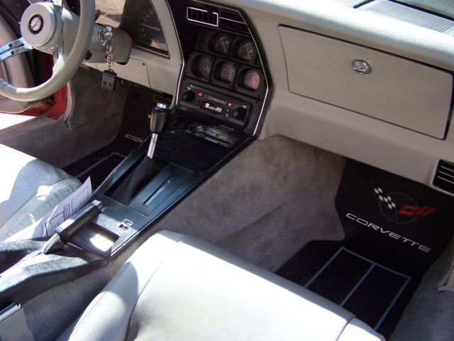 Red 1980 Chevrolet Corvette Coupe with Gray interior