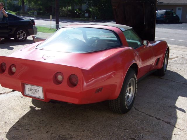 Red 1980 Chevrolet Corvette Coupe with Gray interior