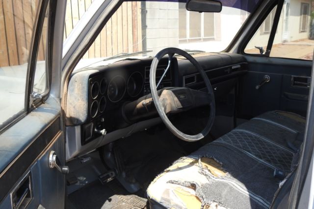 Gray 1981 Chevrolet Other Pickups with Blue interior