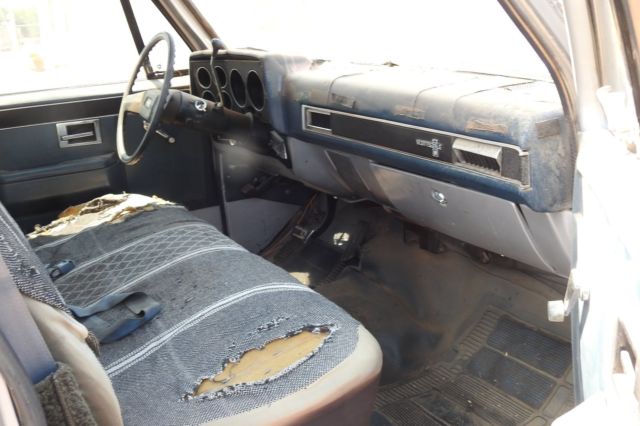 Gray 1981 Chevrolet Other Pickups with Blue interior