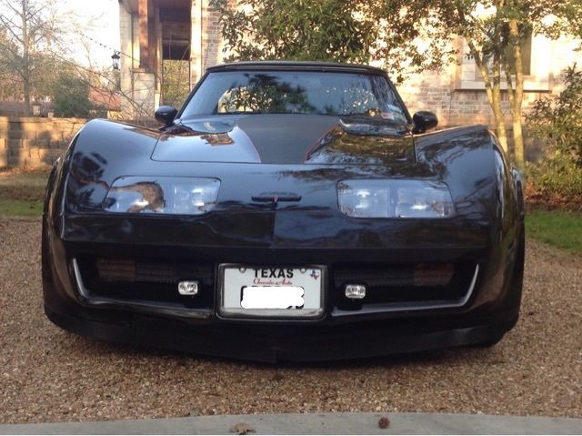 Black 1981 Chevrolet Corvette Coupe with Black interior