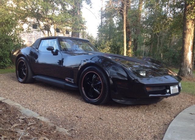 Black 1981 Chevrolet Corvette Coupe with Black interior
