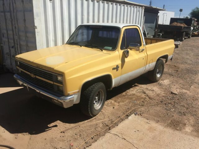 Yellow 1982 Chevrolet C-10 Standard Cab Pickup