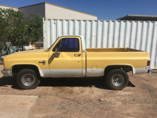 Yellow 1982 Chevrolet C-10 Standard Cab Pickup