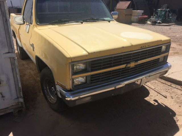 Yellow 1982 Chevrolet C-10 Standard Cab Pickup