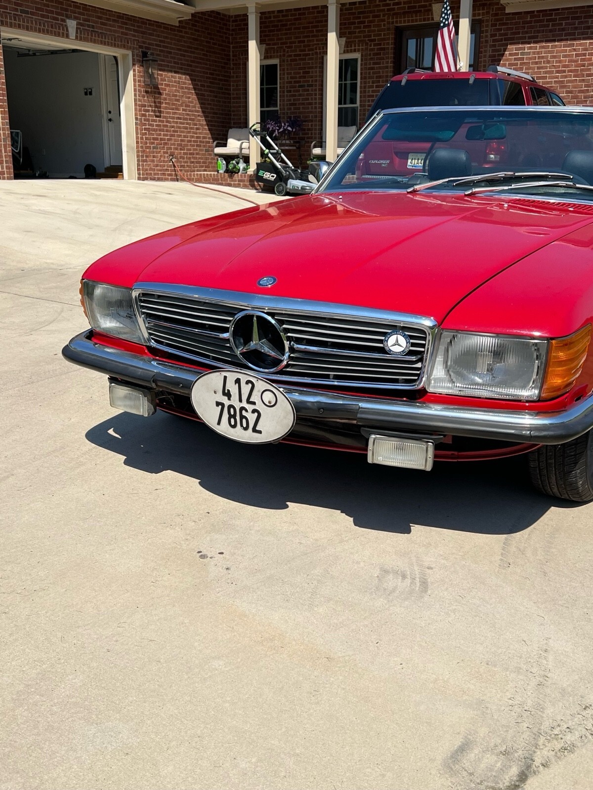Red 1983 Mercedes-Benz 280 SL with Black interior