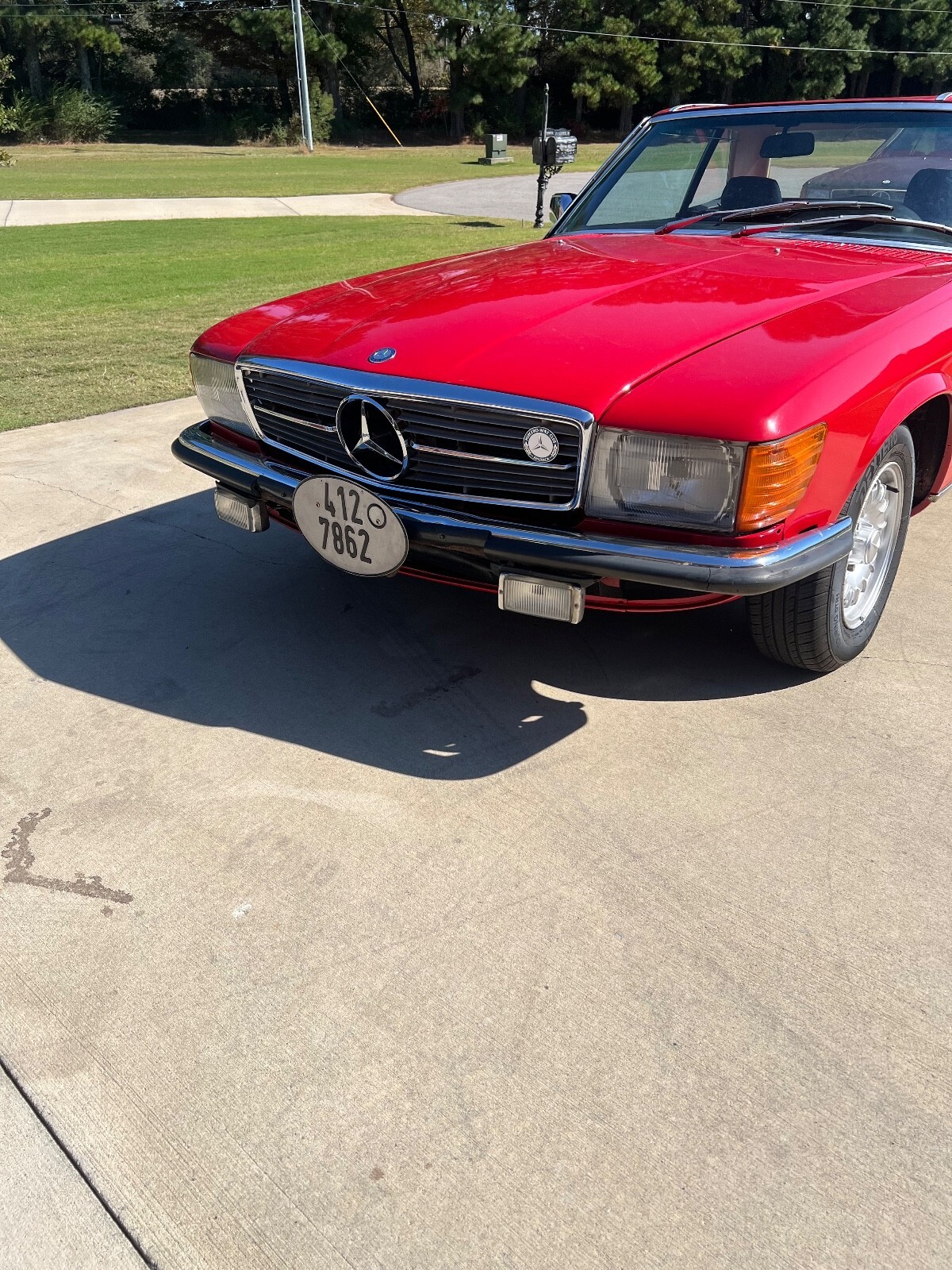 Red 1983 Mercedes-Benz 280 SL with Black interior