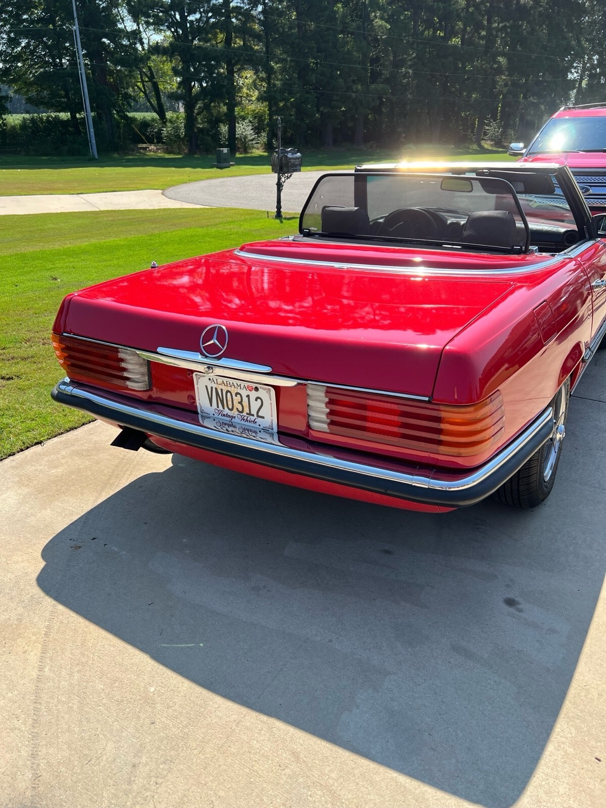 Red 1983 Mercedes-Benz 280 SL with Black interior