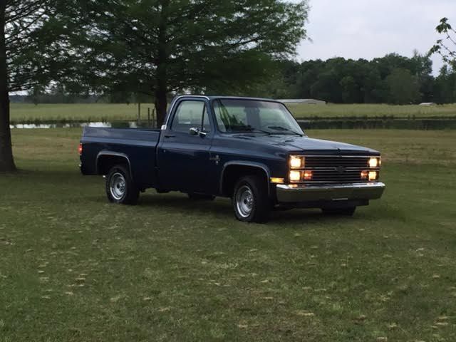 Blue 1984 Chevrolet C-10 with Blue interior