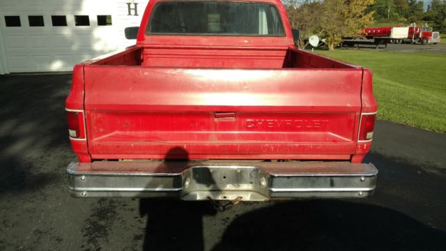 Red 1985 Chevrolet C-10 Standard Cab Pickup with Black interior