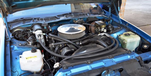 BLUE 1985 Chevrolet Camaro with Grey interior