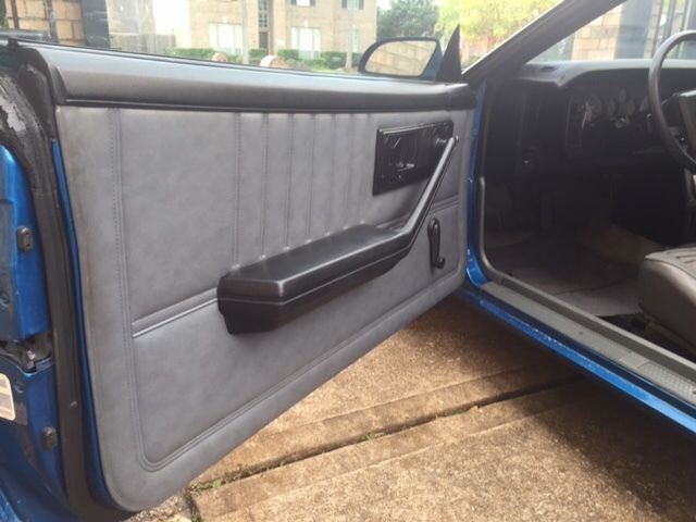 BLUE 1985 Chevrolet Camaro with Grey interior