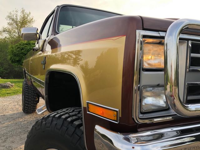 Brown/Gold 1985 Chevrolet C/K Pickup 2500 Standard Cab Pickup with Black interior