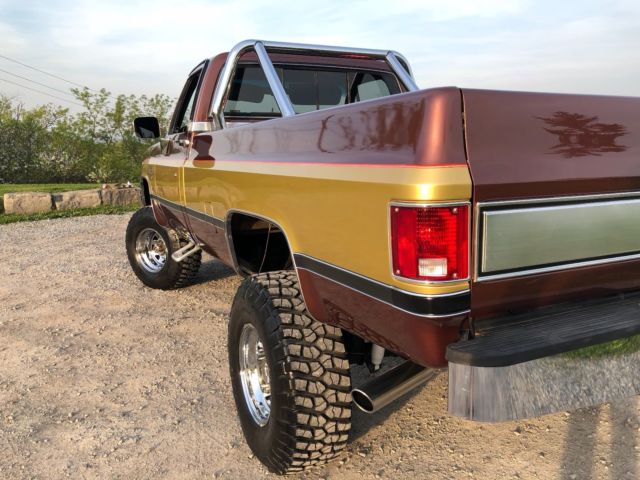 Brown/Gold 1985 Chevrolet C/K Pickup 2500 Standard Cab Pickup with Black interior