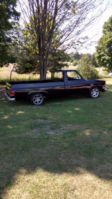 Black 1985 Chevrolet C-10 Standard Cab Pickup with Black interior