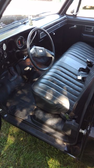 Black 1985 Chevrolet C-10 Standard Cab Pickup with Black interior