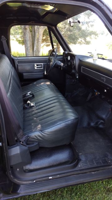 Black 1985 Chevrolet C-10 Standard Cab Pickup with Black interior