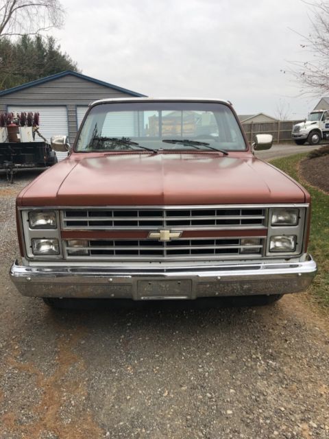 Brown 1986 Chevrolet C-10 Standard Cab Pickup with Brown interior