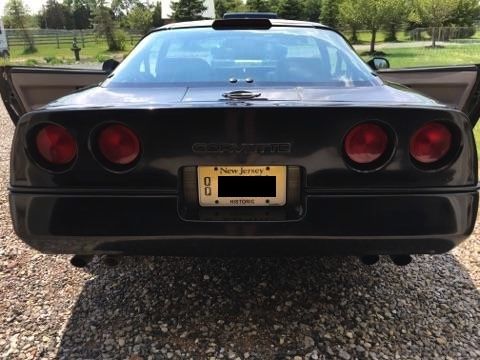 Black 1989 Chevrolet Corvette with silver interior