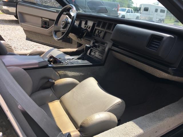 Black 1989 Chevrolet Corvette with silver interior