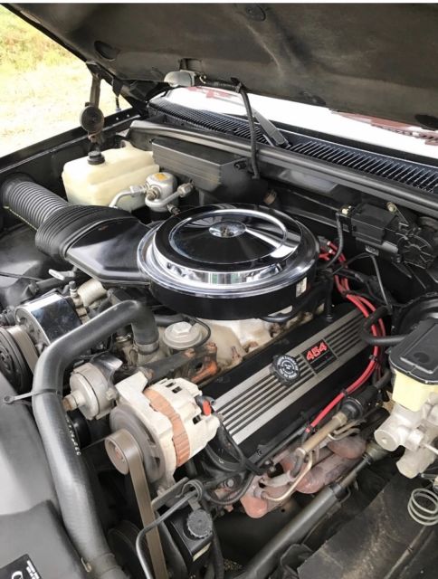 Black 1990 Chevrolet C/K Pickup 1500 with Burgundy interior