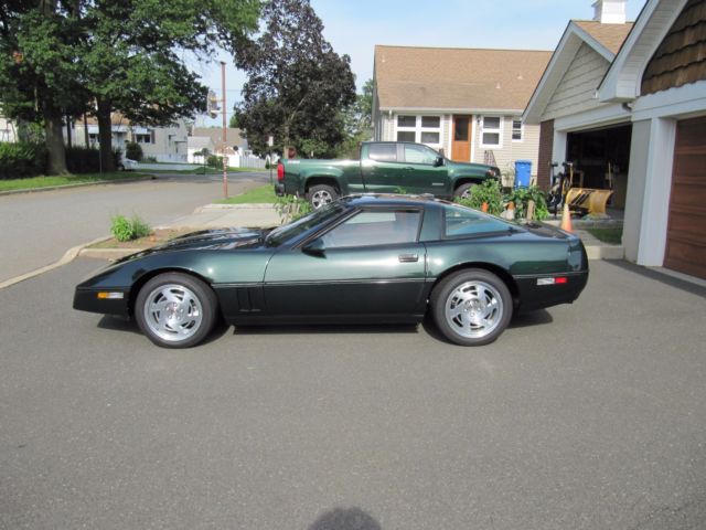 Green 1990 Chevrolet Corvette Coupe with Tan interior