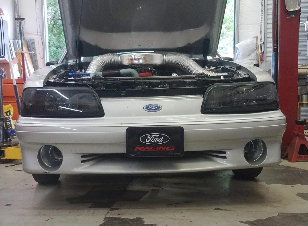 Silver 1991 Ford Mustang Hatchback with Black interior